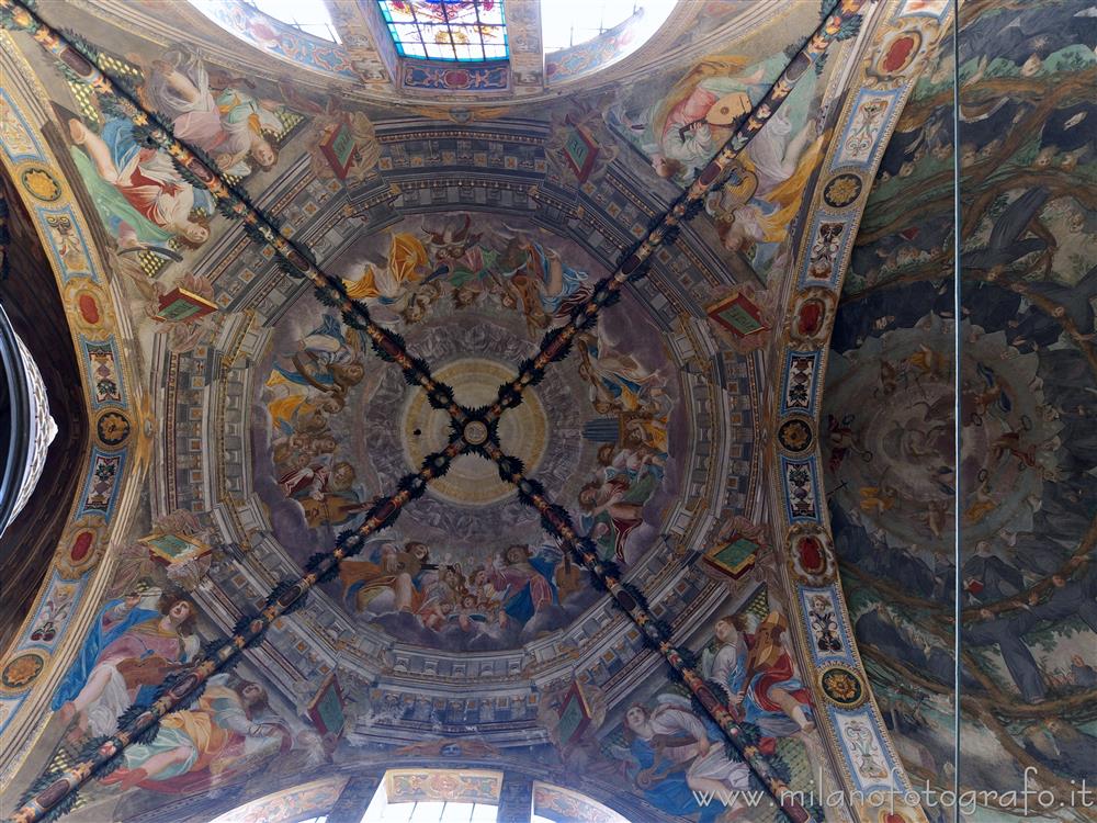 Milan (Italy) - Ceiling of the second span of the presbytery of the Basilica of San Marco